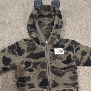 The North Face Green Camouflage Fleece Hoodie